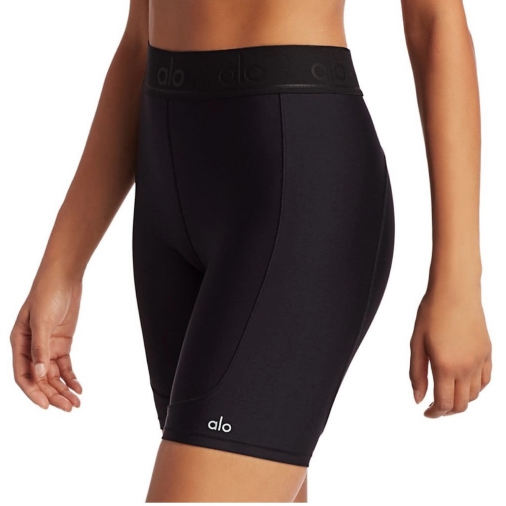 Alo Yoga High-Waist Rider Shorts Black Size XS EUC